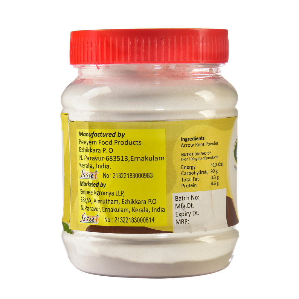 Dinebites 100% Natural, Gluten-Free & Pure Arrowroot Powder, 250 Grams | Made in Kerala