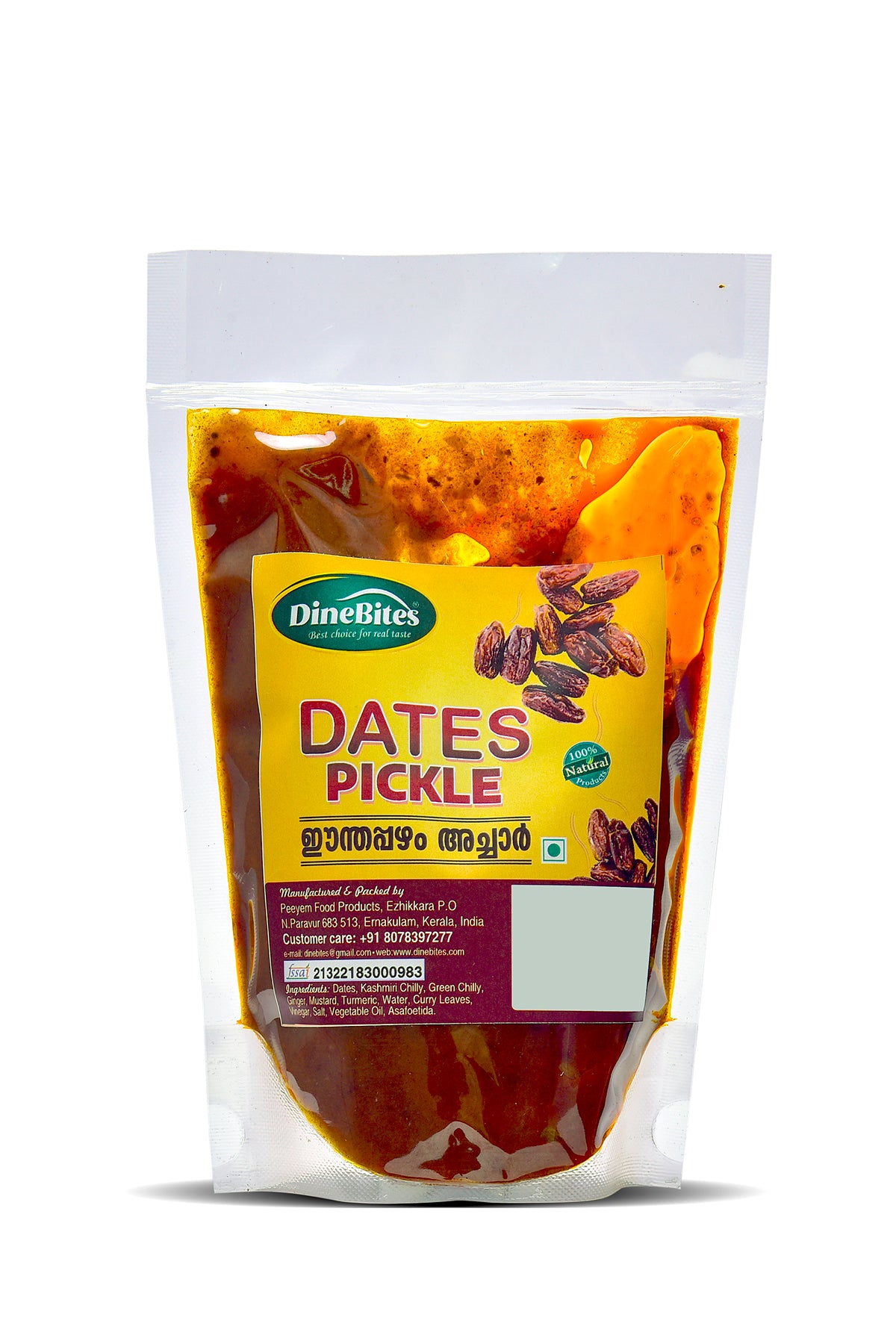 Dinebites Kerala Style Dates Pickle – 500g