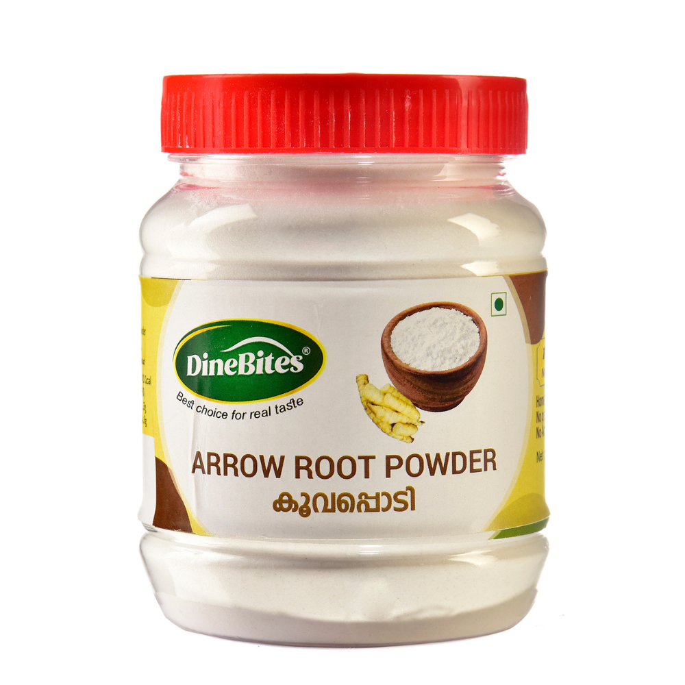 Dinebites 100% Natural, Gluten-Free & Pure Arrowroot Powder, 250 Grams | Made in Kerala
