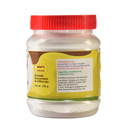 Dinebites 100% Natural, Gluten-Free & Pure Arrowroot Powder, 250 Grams | Made in Kerala