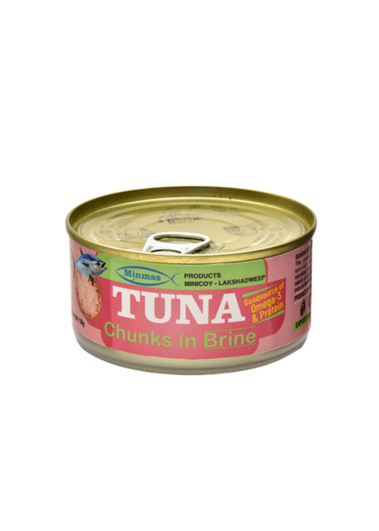 Minmas Tuna Chunks in Brine, 185 Grams | Product of Lakshadweep