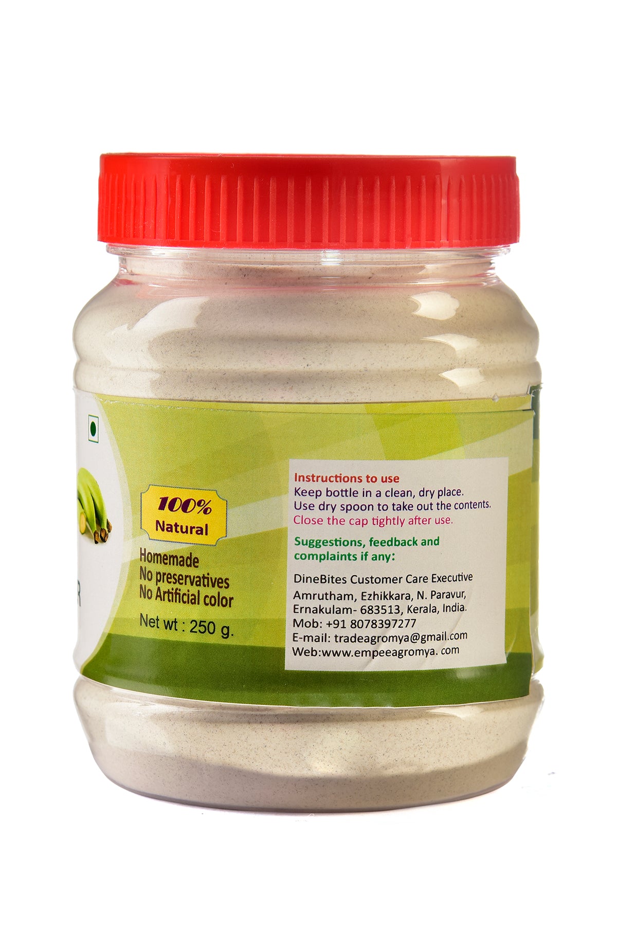 Dinebites 100% Pure & Natural Banana Flour / Banana Powder, 250 Grams | Made in Kerala
