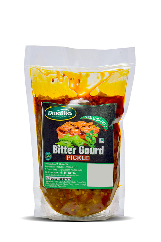 Dinebites Kerala Style Bitter Gourd Pickle, 500 Grams