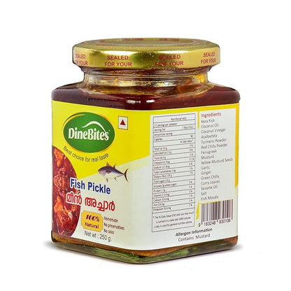 Dinebites Kerala Style Homemade Fish Pickle, 250 Grams