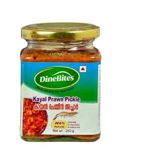 Dinebites Kerala Style Homemade Kayal Prawn Pickle, 500 Grams
