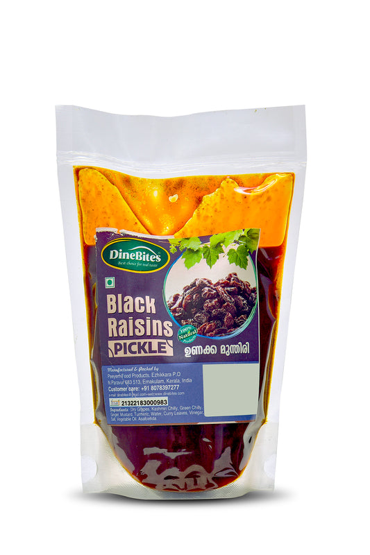 Dinebites Kerala Style Homemade Black Raisins Pickle, 500 Grams